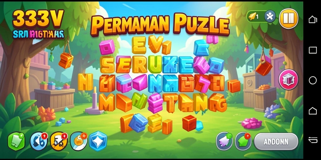 Tampilan gameplay menarik dari 333V dengan berbagai tantangan Puzzle.