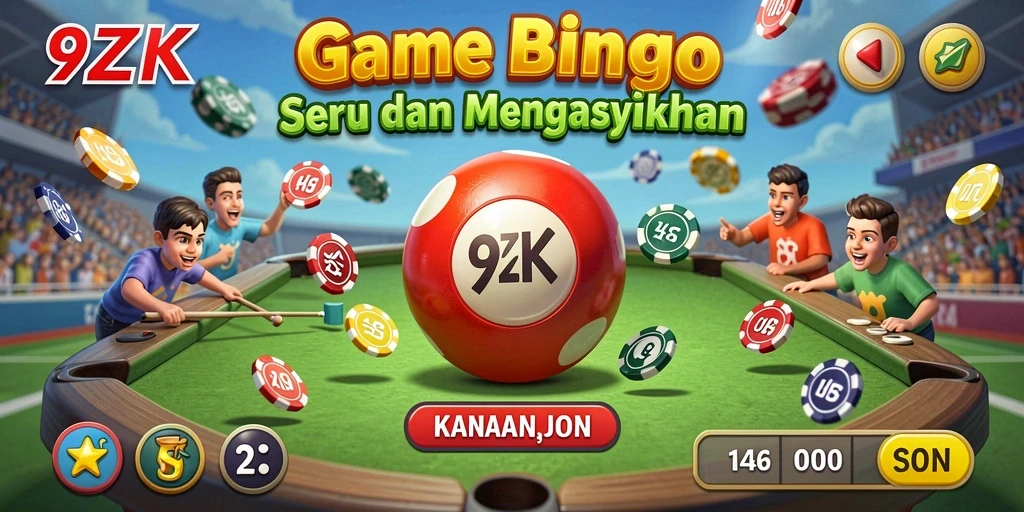 Tampilan seru gameplay Bingo di 9ZK.