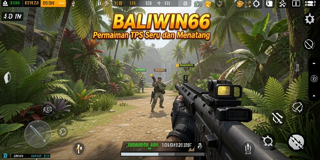 Gameplay seru BALIWIN66 dengan aksi tembak-tembakan.