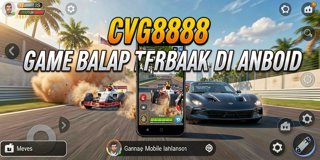 Gameplay menegangkan dalam balap mobil di CVG8888.