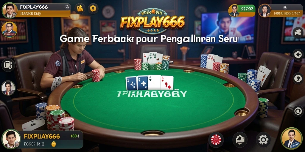 Gameplay seru poker di FIXPLAY666 dengan tampilan yang menarik.
