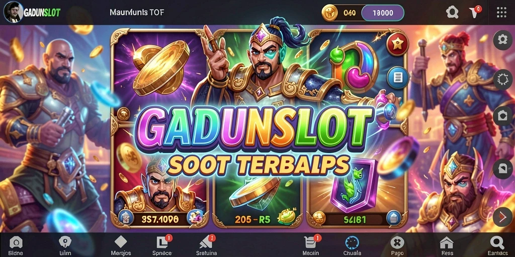 Screenshot gameplay GADUNSLOT menampilkan fitur interaktif yang mendebarkan.