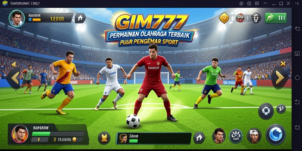 Tangkapan layar utama GIM777 menampilkan aksi seru dalam permainan olahraga.