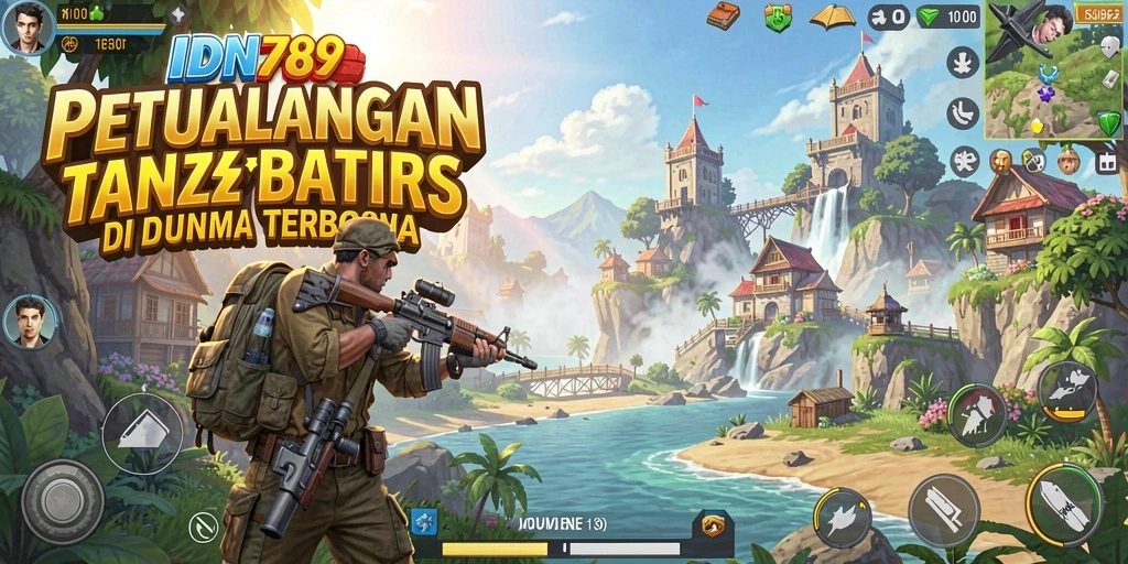 Tampilan gameplay yang epik dari IDN789, menampilkan dunia terbuka yang luas.