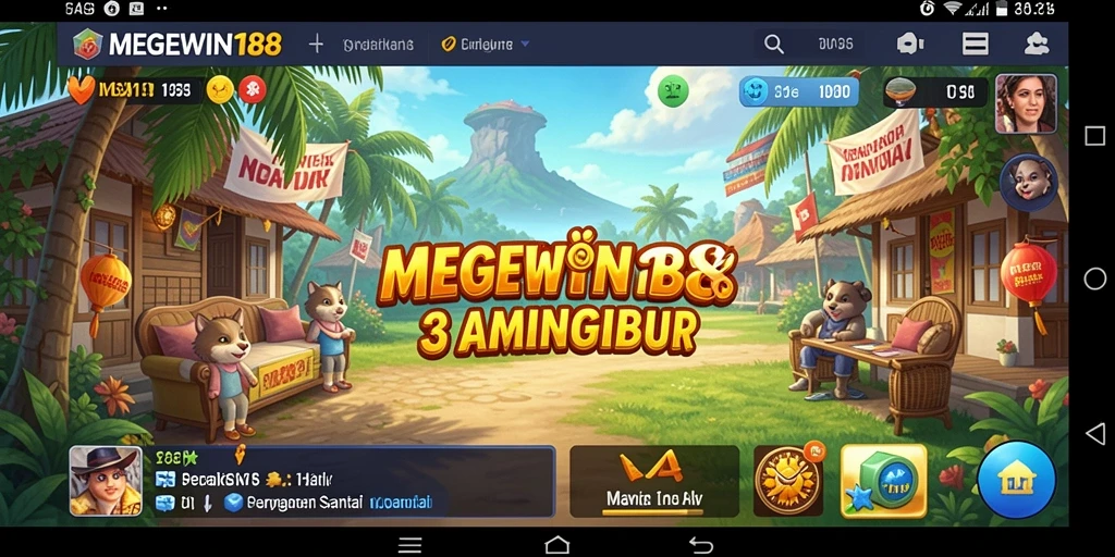 Tampilan gameplay MEGEWIN188 yang menarik dan penuh warna.