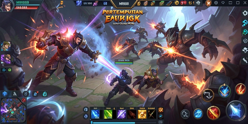 Tangkapan layar gameplay pertarungan seru di MR888.