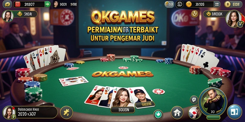 Screenshot gameplay OKGAMES yang menunjukkan keseruan bermain Poker.