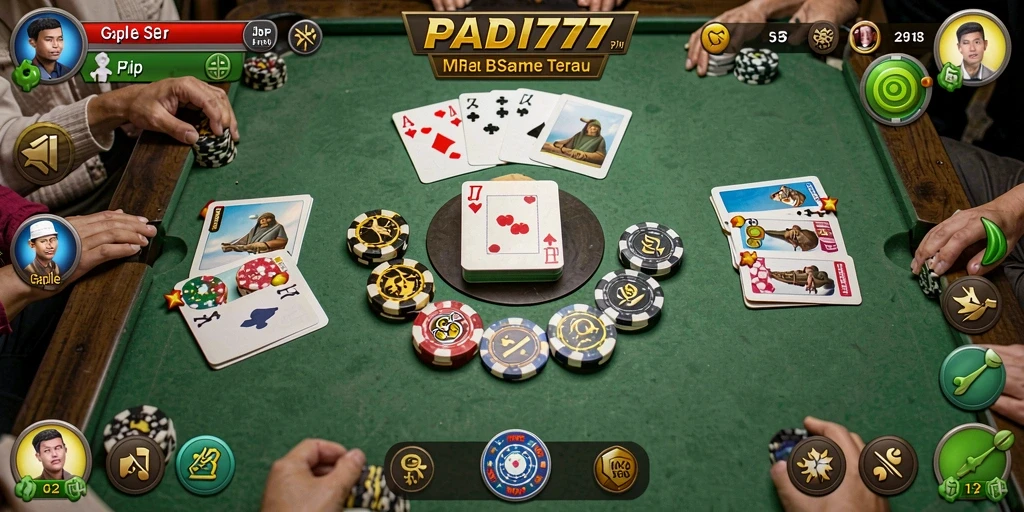 Gambaran gameplay Gaple yang menyenangkan di PADI777.