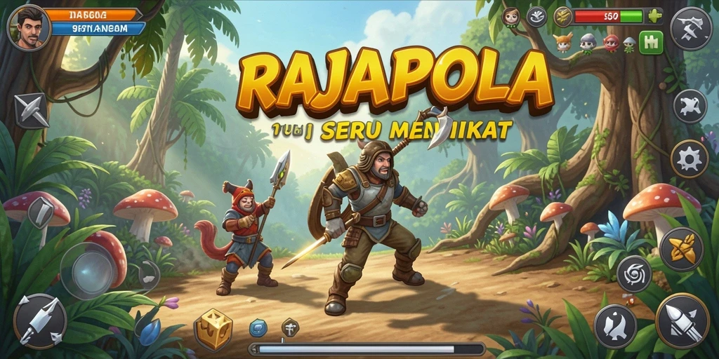 Gameplay RAJAPOLA dengan petualangan yang mendebarkan.