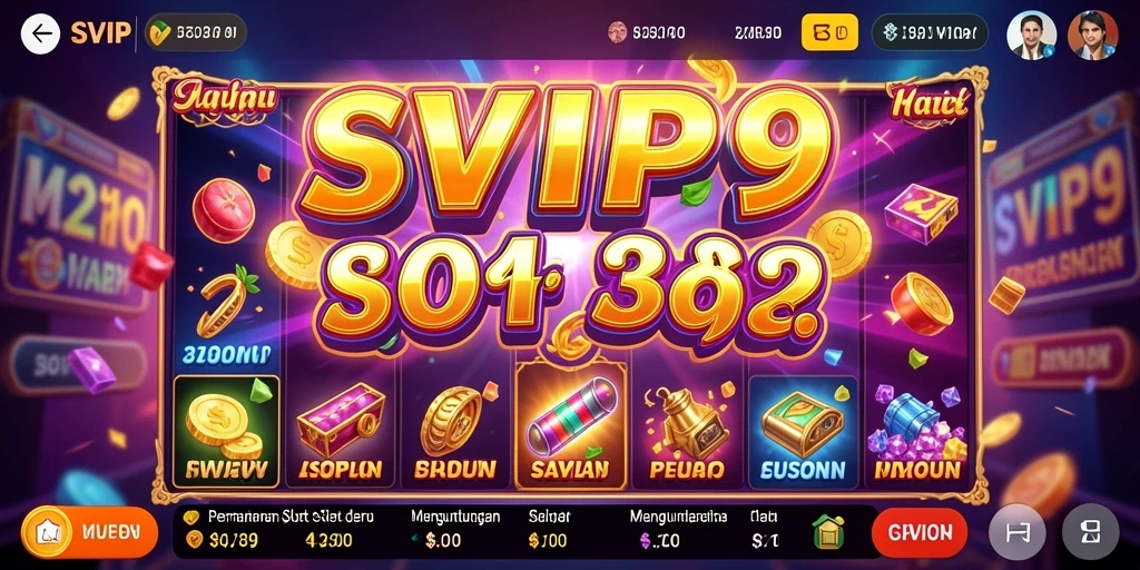 Screenshot gameplay SVIP9 menampilkan momen seru saat memutar gulungan Slot.