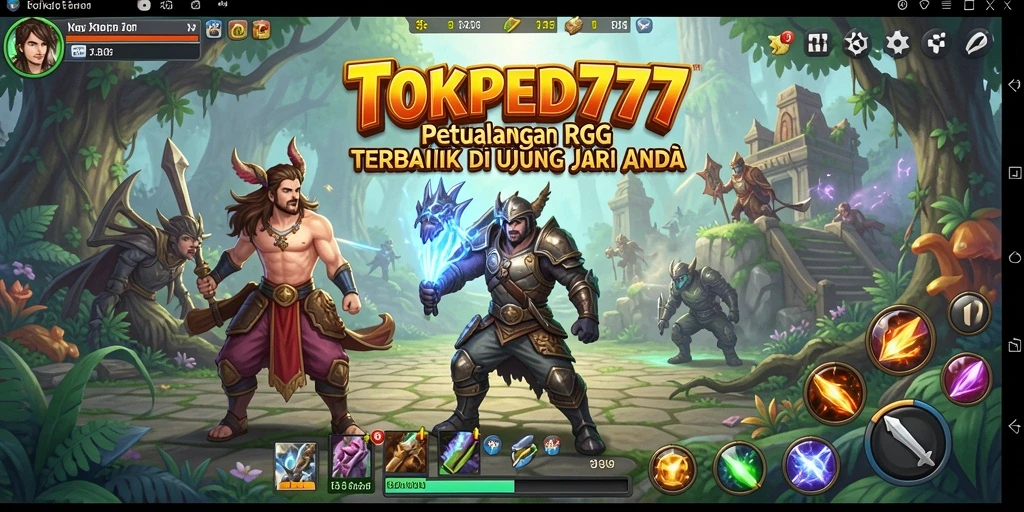 Screenshot menunjukkan pertarungan seru dan grafis yang menakjubkan di TOKPED777.