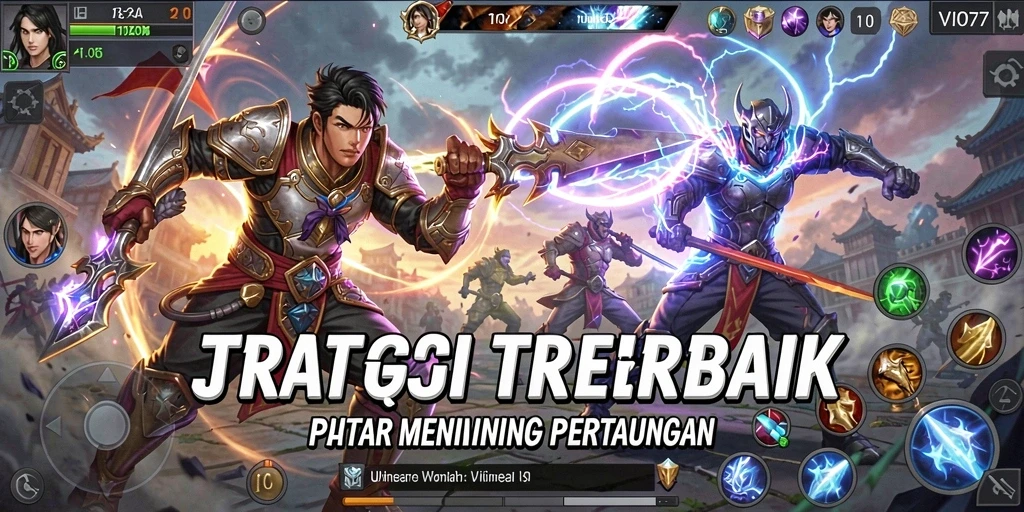 Screenshot utama gameplay VIO77 menunjukkan ketegangan pertempuran strategi.
